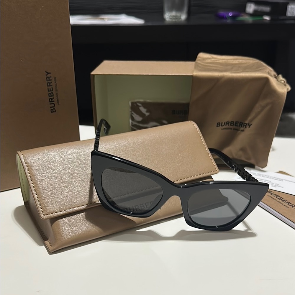 Burberry Black Cat-Eye Sunglasses